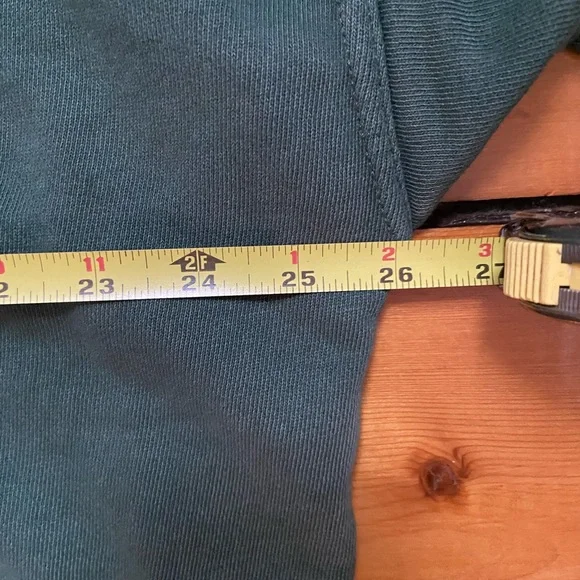 aerie Oversized Green Pullover V Neck Collared Sweatshirt Size Medium - Picture 8 of 12